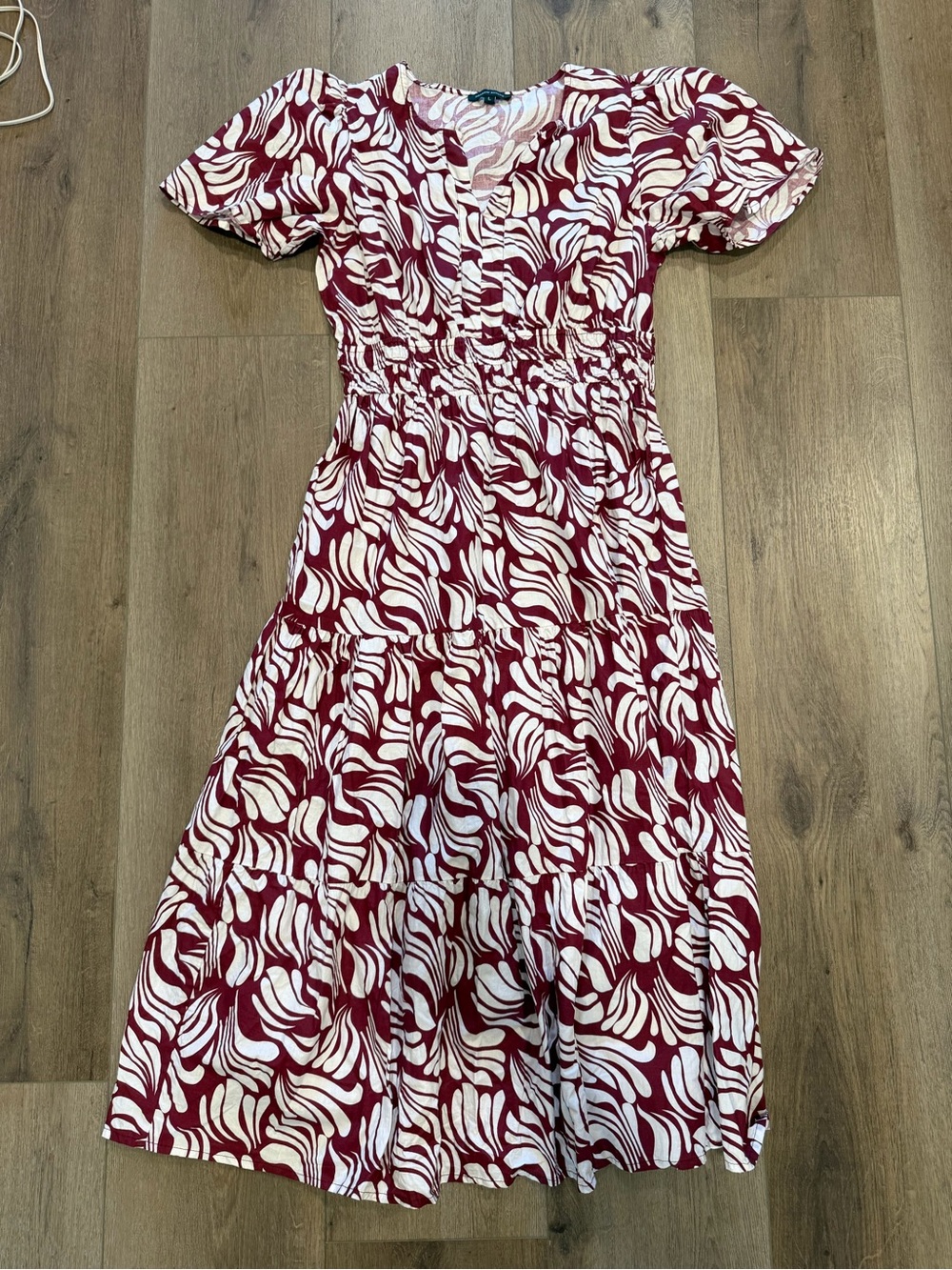 Anthropologie Meadow Rhodes 100% Cotton Natural Fibers Fall Boho Dress size LG